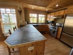 Large, fully appointed kitchen.